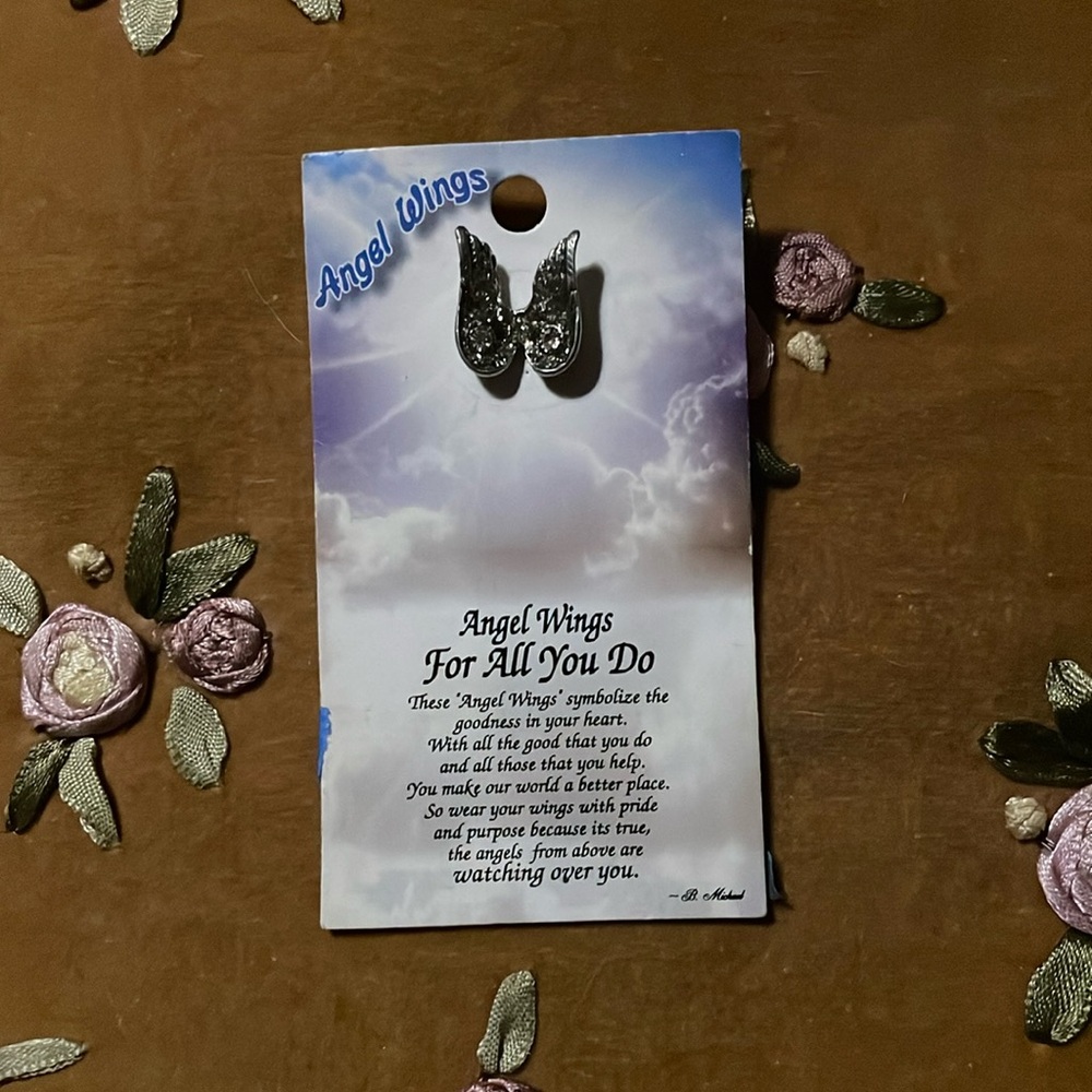 Angel wings pin